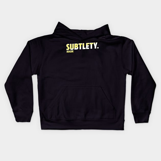 Subtlety Rogue Kids Hoodie by Sugarpink Bubblegum Designs